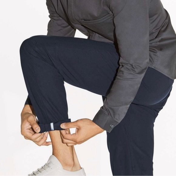 Lululemon ABC Classic-Fit 5 Pocket Pant Navy Blue Warpstreme Sz 36 NWOT - Picture 2 of 14